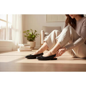 Paul Mayer Attitudes Quilted Flat Heel Slingback - Size 9.5 NIB (New)